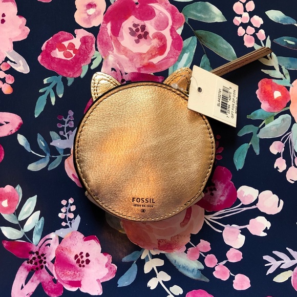 Fossil Rose Gold Fox 🦊 Coin Purse, NWT - Picture 2 of 4